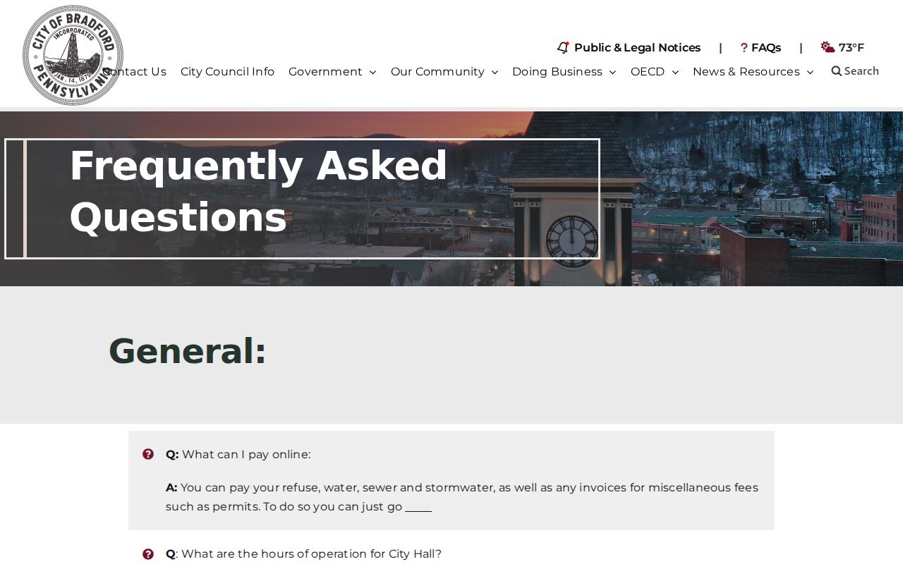 Bradford criminal history police records FAQ