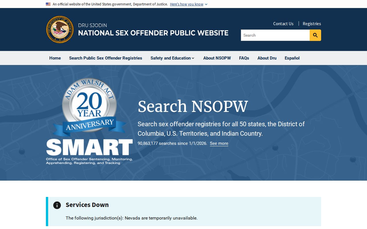 National registry search used after a McKean County sex offender check